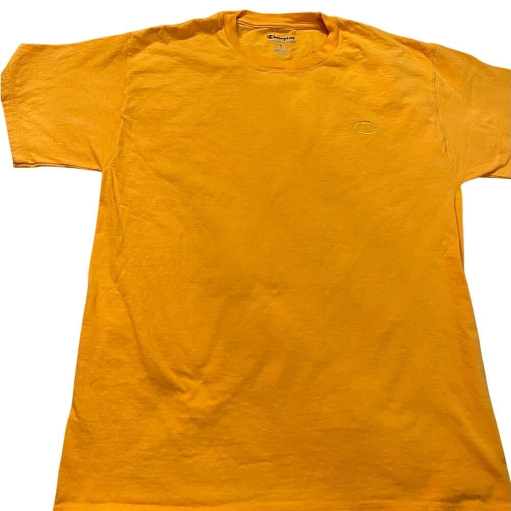 Champion Unisex 100% Cotton Yellow/Gold Short-Sleeve Shirt Size Medium